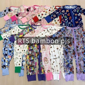 婴儿拉链连体睡衣批发 Whatnot RTS 婴儿竹纤维睡衣套装 婴儿随机服装 - Product Image 1