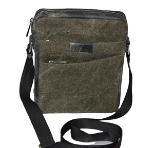 Bolso Bandolera de Lona con Correa Ajustable, Cierre de Cremallera, Resistente al Agua, Unisex, Uso Diario, Color Sólido, Estilo Clásico - Product Image 2