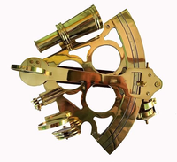 Brass Sextant Nautical Navigation Instrument With Telescope Marine Navigation Tool Sailing Navigation Equipment Maritime Decor
