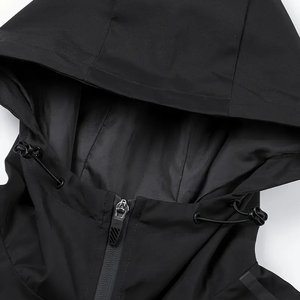 Spandex / Nylon Oem Service 120 grams <b>Men's</b> Lightweight Windproof Hooded <b>Jacket</b> Breathable Water-Resistant Thick Sportswear - Product Image 5
