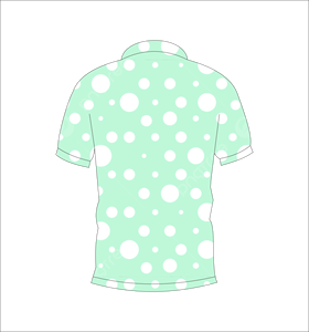 Camisa Polo de Hombre, Color Blanco Menta Claro, con Diseño de Puntos, Sublimación Personalizada, Manga Corta, Verano, Casual, Transpirable, Ligera, para Golf - Product Image 5