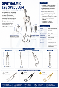 อุปกรณ์ตรวจตา AL MIDA HEALTH CARE INSTRUMENTS  แบบใช้มือ  วัสดุโลหะ ได้รับการรับรองมาตรฐาน CE ระดับ II สำหรับการผ่าตัด - Product Image 5