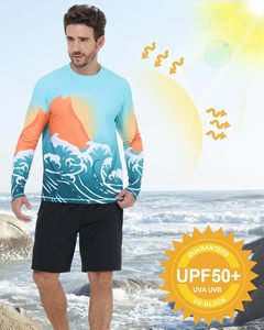เสื้อเชิ้ตตกปลาแขนยาวผู้ชาย สีไล่ระดับ เสื้อประสิทธิภาพสูง UPF 50 ป้องกันรังสียูวี ระบายอากาศได้ดี ชุดตกปลา เสื้อผ้ากีฬากลางแจ้ง - Product Image 5