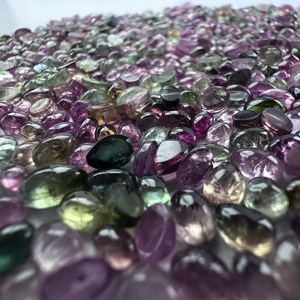 Lote de Cabujones de Turmalina Multicolor Natural Premium, Forma Ovalada y de Pera, Calidad AAA, Piedras Sueltas Transparentes de 4mm a 7x9mm, Alto Brillo A6 - Product Image 3