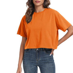 Camiseta Corta Oversize para Mujer, Top Holgado de Algodón de Manga Corta, Estilo Estético, Ajuste Holgado, Camiseta de Moda Urbana para Damas - Product Image 1