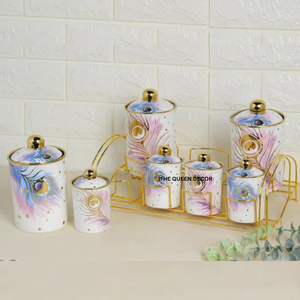 Latest Arrival Copper Metal Round Shape Cooper Antique Finished Canister Jar Fancy Tea Coffee Sugar Boxes <b>Set</b> - Product Image 4