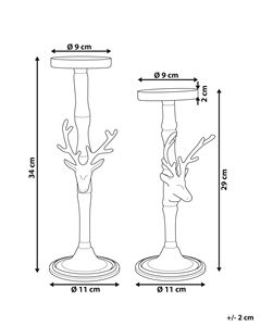Fabricant de bougeoirs de luxe faits à la main pour la vente en gros mondiale, les acheteurs de détail et les clients commerciaux - Bougeoir tête de cerf argentée - Product Image 3
