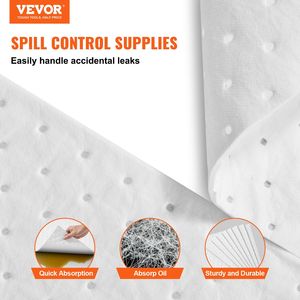 Tappetini Assorbenti Commerciali per Sversamenti 38 cm x 51 cm in Polipropilene, Tappeto Assorbente Olio che Assorbe 20 Galloni, Solo per Sversamenti di Olio - Product Image 2