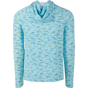 Sweat-shirt de pêche unisexe SHH, bleu clair, imprimé poisson, séchage rapide, UPF 50, manches longues, chemise d'extérieur, 100% polyester - Product Image 6