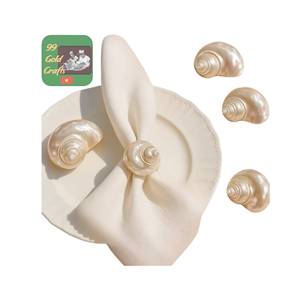 HOT SALE Vietnam Natural Seashell Napkin <b>Ring</b> Eco-Friendly for USA Home Decor Market Wholesale <b>Cheap</b> Bulk Price Export - Product Image 2