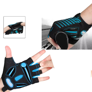 Gants de cyclisme demi-doigts en néoprène respirant antidérapants de haute qualité fabriqués au Pakistan avec fermeture auto-agrippante – Vente en gros, faible MOQ - Product Image 2