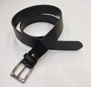 Ceinture classique en cuir PU noir avec boucle à ardillon métallique, sangle ajustable, pour tenue décontractée, formelle, jeans, bureau, design durable - Product Image 3