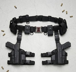 Mono táctico de piel sintética negra para mujer con fundas y botas, disfraz de cosplay para adultos, inspirado en películas y series de televisión. - Product Image 5