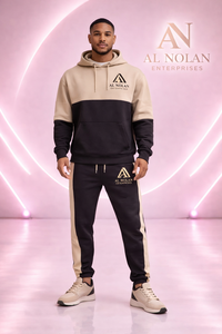 Conjunto Deportivo Premium para Hombre de Dos Tonos – Sudadera con Capucha y Pantalones Deportivos (Logotipo Personalizado, Estilo Urbano) - Product Image 6