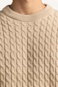 Pull-over en maille jacquard à col rond pour homme, personnalisé ODM, avec imprimé lettres sur le devant, grande taille, style streetwear ample, vente en gros - Product Image 6