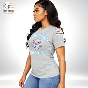 Camiseta de Verano de Manga Corta para Mujer Gamma Phi Delta, 100% Algodón, Bordada, de Secado Rápido y Ecológica, Calidad Premium - Product Image 3