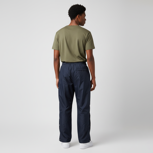 Pantalones deportivos de nailon para hombre con botones a presión laterales, pantalones jogger con logo personalizado, pantalones cortavientos de streetwear, pantalones de entrenamiento OEM para hombre - Product Image 2