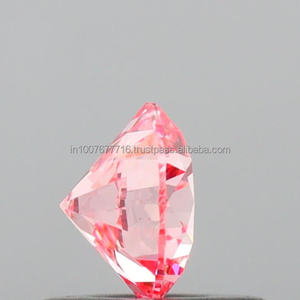 Diamant rond de 0,50 ct, taille excellente, certifié IGI, VVS2, rose vif fantaisie, pour bagues de fiançailles, fabrication de bijoux - Product Image 4