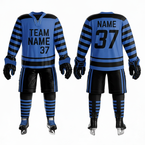 Uniformes de Hockey Personalizados al por Mayor de Fábrica OEM, Camisetas de Hockey sobre Hielo Transpirables de Malla, Uniformes de Hockey en Blanco para Equipos |   Jersey de Hockey sobre Hielo con Logotipo Personalizado - Product Image 1