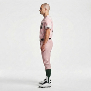 Conjunto de Uniforme de Béisbol para Hombre, Transpirable, Absorbente de Humedad, Ecológico, con Tirantes Ajustables, Manga Corta, Cuello en V, Personalizable - Product Image 4