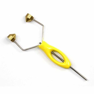 Bobinas de pie de latón medio con inserto de cerámica, herramientas de pesca con mosca de Color dorado, la mejor calidad - Product Image 1