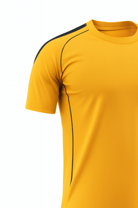 Conjunto de Camiseta de Fútbol Sublimada Personalizada para Hombre, Amarilla, de Poliéster que Absorbe la Humedad, Manga Corta, Cuello Redondo, Ropa Deportiva para Toda Temporada - Product Image 5