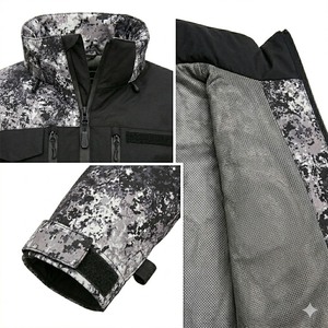 Camisa Larga de Pesca para Hombre, 100% Poliéster, Transpirable, Impermeable, con Estampado de Camuflaje por Sublimación, Cierre de Cremallera con Capucha, UPF 50 - Product Image 5