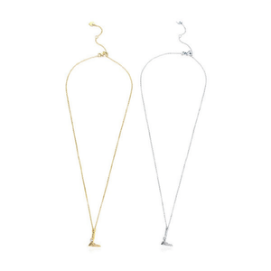 Collana con Ciondolo a Forma di Lettera L in Acciaio Inossidabile, Gioiello Minimalista da Donna 6mm - Product Image 3