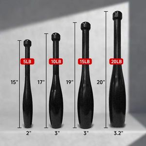 Mazza Indiana in Ferro da 15LB per Allenamento di Forza e Riabilitazione Muscolare - Product Image 3
