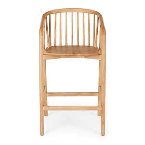 เก้าอี้บาร์ไม้เนื้อแข็งทำมือ ดีไซน์ทนทาน เป็นมิตรกับสิ่งแวดล้อม พร้อมเคลือบกันน้ำ เพื่อการตกแต่งภายในที่มีสไตล์ - Product Image 1