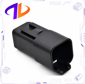 Conector Automotriz Impermeable DT04-6P-CE02 de 6 Pines, Contacto de Cobre Macho, Carcasa de Nylon, Color Negro, Serie DT - Product Image 1