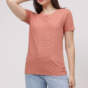 เสื้อยืดผู้หญิงดีไซน์ล่าสุดสำหรับฤดูร้อน ผ้าฝ้ายผสมโพลีเอสเตอร์ เสื้อยืดผู้หญิงขายส่ง รับสกรีนโลโก้ เสื้อยืดผู้หญิง - Product Image 6