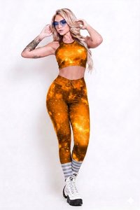 Conjunto de Yoga para Mujer, de la Mejor Calidad, Texturizado, con Costuras Sólidas, Estampado Digital, 2 Piezas, Transpirable, Cintura Alta - Product Image 5