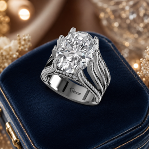 Brilliant Oval Cut Lab Grown Diamond <b>Ring</b> <b>925</b> <b>Silver</b> 9kt, 14kt, 18kt Gold Diamond <b>Rings</b> for Women's Engagement <b>Ring</b> - Product Image 1