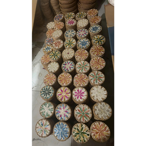 Handwoven Rattan Coasters Round Natural Wicker <b>Placemats</b> for Table Decoration Wabi Sabi Style Handmade Mats & Pads - Product Image 3