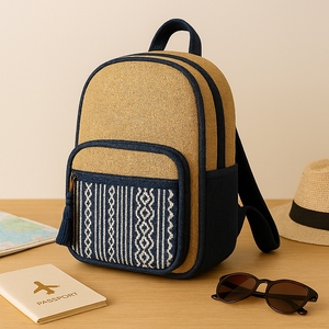 Customaization Brand Eco Friendly Handmade Cotton Fashion <b>Backpack</b> for Daily Use <b>Travel</b> School Minimalist Lifestyle Bag - Product Image 4