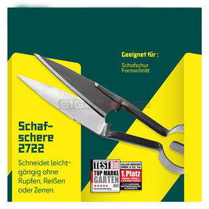 Horse Shears Commercial Grade Reusable Germany Stainless Steel Self <b>Sharpening</b> <b>Blades</b> Heart Spring 6.1 Inch Straight Cutting - Product Image 3