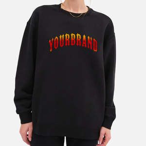 Sudaderas Extra Grandes de Algodón Grueso de 450 g/m² para Mujer, Diseño Personalizado, Cuello Redondo, Manga Larga - Product Image 1