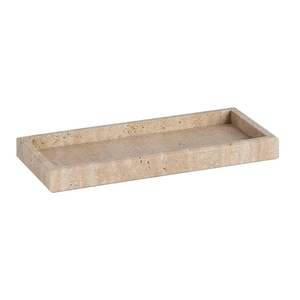 Bandeja de travertino en forma de lágrima, color beige, para decoración del hogar y exhibición, en oferta. - Product Image 3