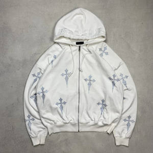 Nueva Llegada, Sudadera con Cremallera y Pedrería Chrome Heart, Estilo Hip Hop, Sudadera Urbana para Hombre y Mujer - Product Image 1