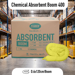 Barrera Absorbente Química SABER 400 para Contención de Derrames, Color Amarillo, para Control de Líquidos Peligrosos - Product Image 3