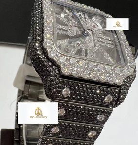 Reloj de Diseño Hip Hop con Diamantes y Aspecto de Moissanita VVS para Fiestas y Regalos - Product Image 4