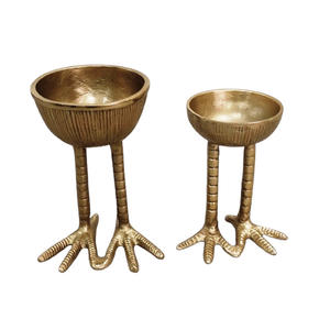 Bol en métal doré artisanal, forme ronde, travail fantaisie, pour servir, idéal pour les mariages, Diwali, bols décoratifs élégants pour la table - Product Image 6