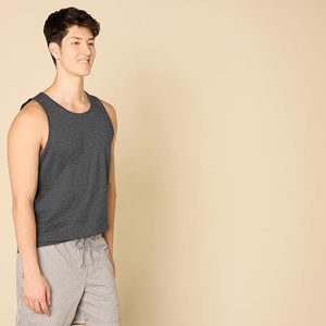 Men's Solid Color Cotton Sleeveless Tank Top O-Neck Knitted Casual Muscle <b>Vest</b> Plus Size - Product Image 3