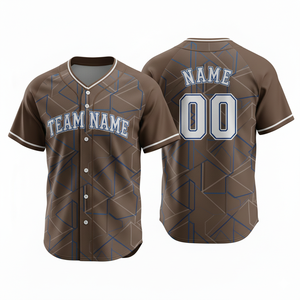 Maillot de baseball personnalisable pour adulte, haute qualité, respirant, imprimé, 100 % polyester, séchage rapide, col en V, vêtement de sport conçu pour - Product Image 4