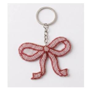 Porte-clés artisanal en perles de verre avec nœud, breloque pour sac, accessoire pour sac à main, fourre-tout, cadeau pour femmes et filles - Product Image 1