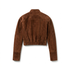 Veste en cuir pour femme, style camionneur, en cuir de vache, veste en daim violet, style vintage, vestes en cuir véritable pour femmes - Product Image 4