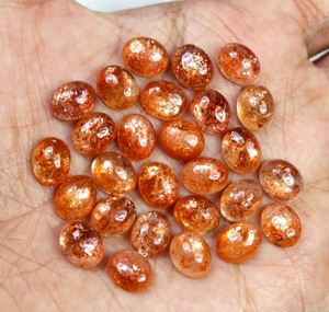Pierre de soleil naturelle cabochon, pierres précieuses en vrac de qualité AAA+, toutes formes et tailles disponibles, prix de gros pour la fabrication de bijoux - Product Image 2