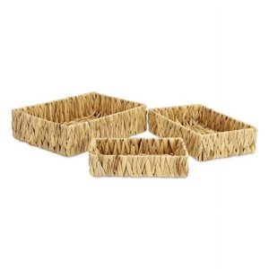 Kitchen countertop water hyacinth storage organizer <b>basket</b> handweaving cabinet organizer <b>baskets</b> - Product Image 1