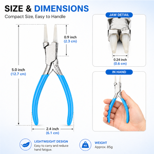 Soft Nylon Jaw Jewelry Pliers Flat Nose Non Marking Tool Wire <b>Adjusting</b> Craft DIY Beading Repair Durable Hand Tool - Product Image 5